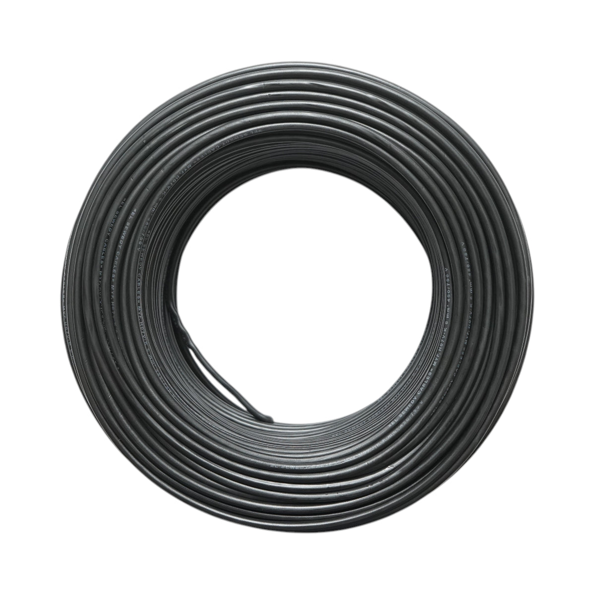 Cavo elettrico in rame 6mm nero MYF H07V-K, isolamento in PVC 450/750V 100m/rotolo