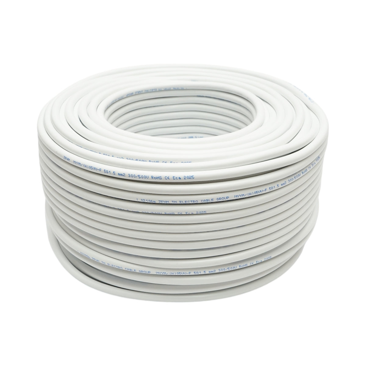 Cavo elettrico in rame H05VV-F MYYM 5Gx1,5mm, 300-500V, rotolo da 100m