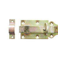 Chiavistello piatto da 100 mm con blocco per lucchetto