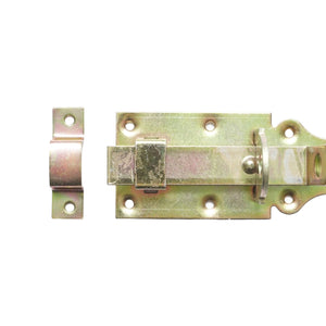 Chiavistello piatto da 100 mm con blocco per lucchetto