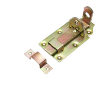 Chiavistello piatto da 100 mm con blocco per lucchetto