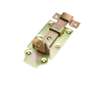 Chiavistello piatto da 100 mm con blocco per lucchetto