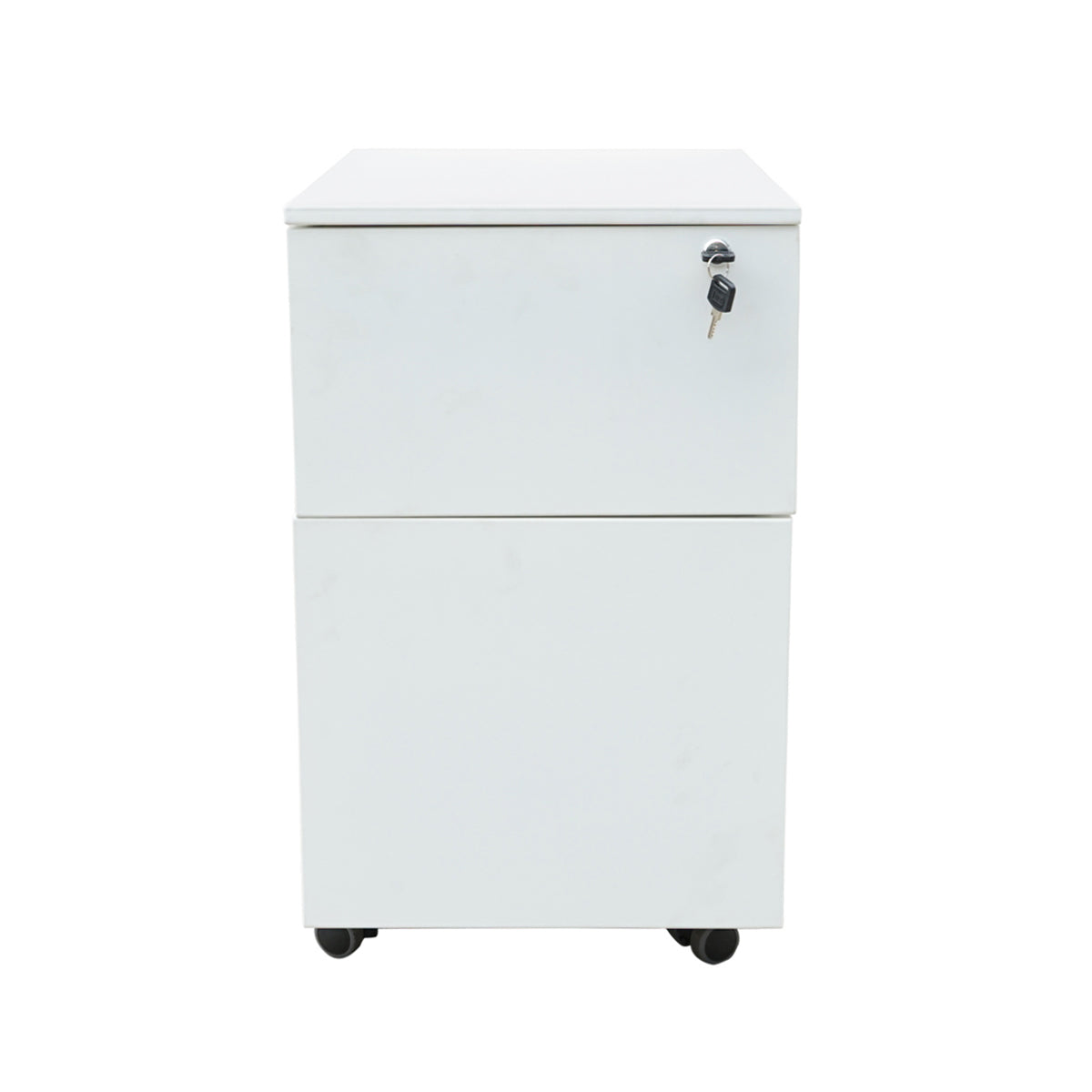 Classificatore metallico a 2 cassetti con ruote – 560×340×480 mm, grigio RAL 7035 Breckner Germany