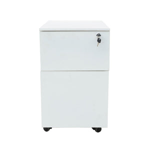 Classificatore metallico a 2 cassetti con ruote – 560×340×480 mm, grigio RAL 7035 Breckner Germany