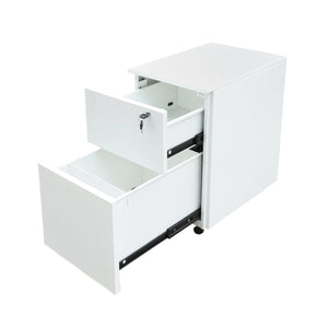 Classificatore metallico a 2 cassetti con ruote – 560×340×480 mm, grigio RAL 7035 Breckner Germany