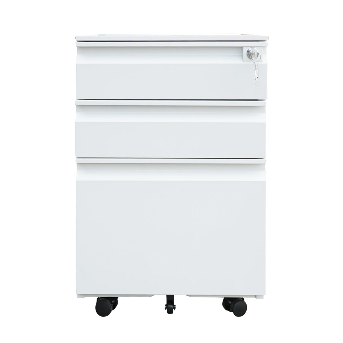 Classificatore metallico a 3 cassetti con ruote – 600×390×520 mm, grigio RAL 7035 Breckner Germany