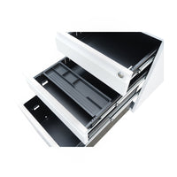 Classificatore metallico a 3 cassetti con ruote – 600×390×520 mm, grigio RAL 7035 Breckner Germany