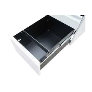 Classificatore metallico a 3 cassetti con ruote – 600×390×520 mm, grigio RAL 7035 Breckner Germany