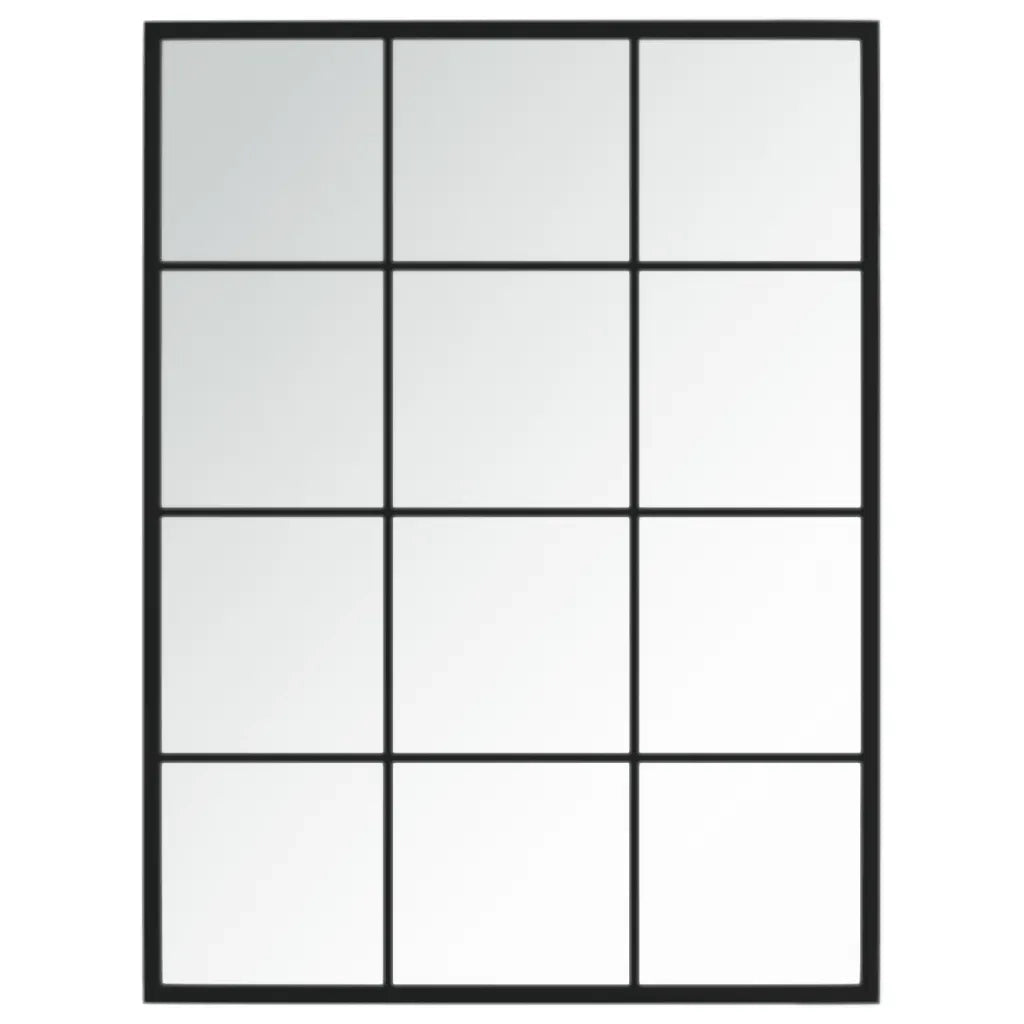 Specchio da Parete | Specchio decorativo Nero 80x40 cm in Metallo