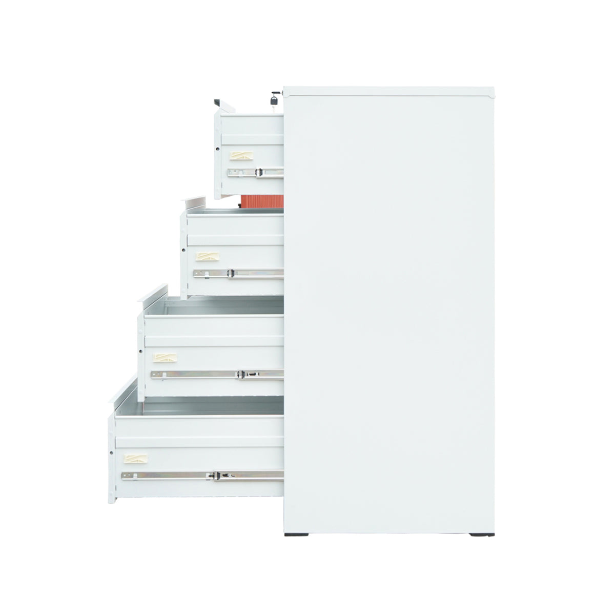 Classificatore metallico a 4 cassetti – 1337×462×620 mm, RAL 7035 Breckner Germany