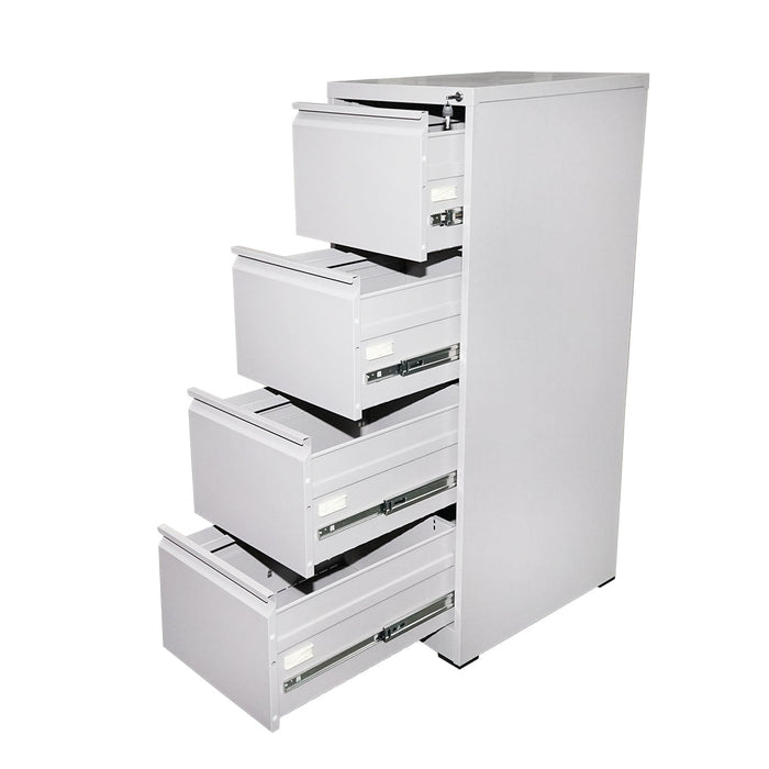 Classificatore metallico con 4 cassetti – 1340×460×620 mm, grigio Breckner Germany