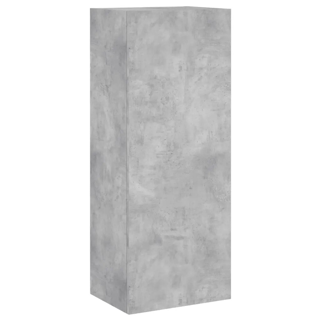 Mobili TV a Muro con LED 4 pz-Credenza per TV sospesa Grigio Cemento Legno Multistrato 571129