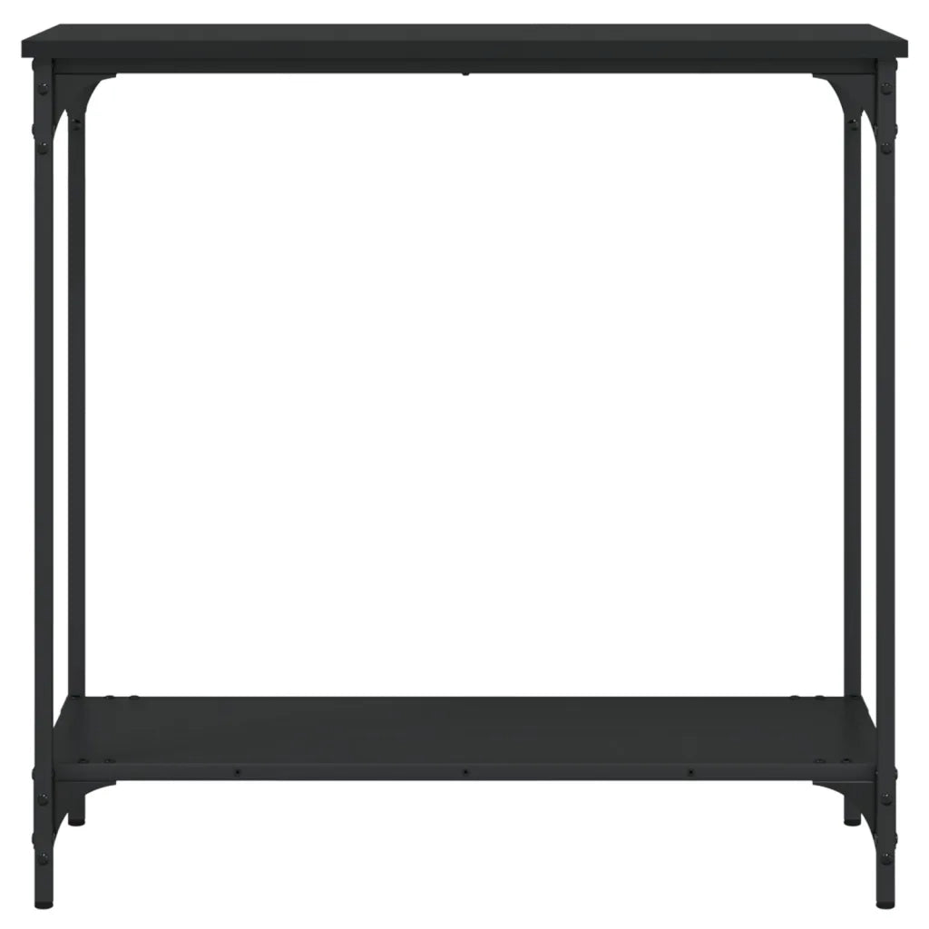 Tavolino Consolle Nero 75x30,5x75 cm in Legno Multistrato 837707