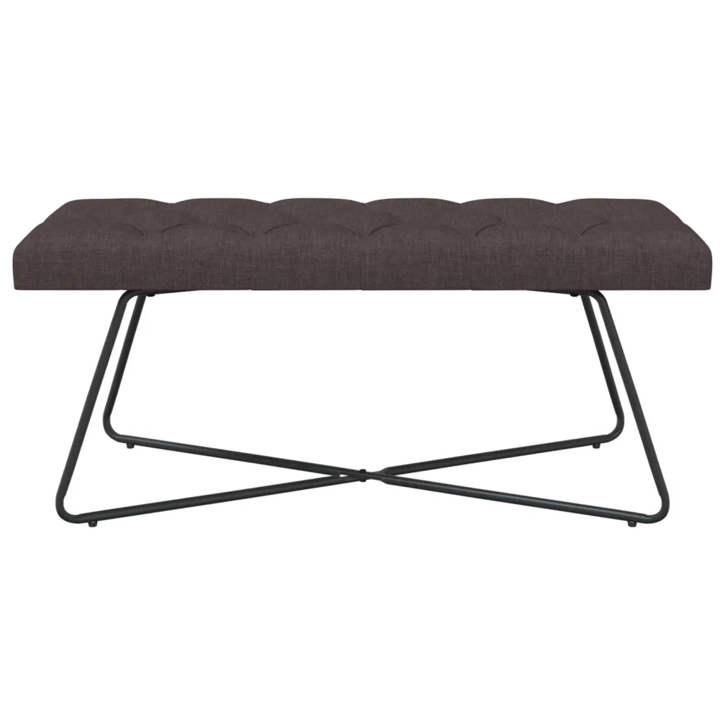Panchina con bottoni imbottiti Marrone Scuro 110 x 40 x 46 cm 42038375