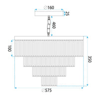 Lampadario A Sospensione In Cristallo Da Soffitto APP1533-6CP4 Oro