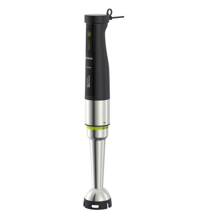 Frullatore ad immersione 1200W con 4 lame titanio, bicchiere 600ml, tritatutto 500ml, velocità variabile - SOGO