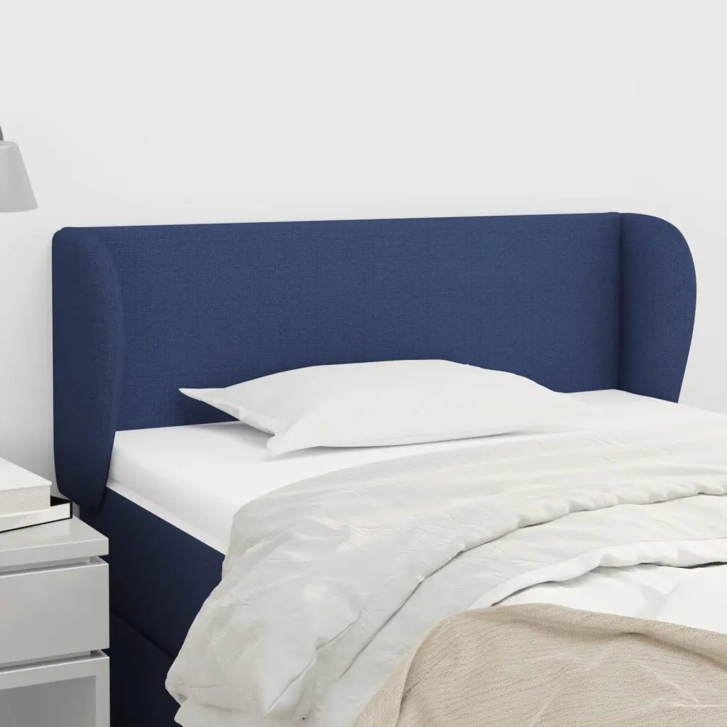 Testiera ad Orecchio Blu 103x23x78/88cm in Tessuto 3116860
