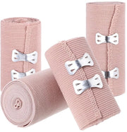Benda di Supporto 4 pezzi - Benda di Compressione Elastica - Supporto per Gomiti/Braccia - Spandex Duraturo - Haken Metallici per Sicurezza - Benda di Supporto