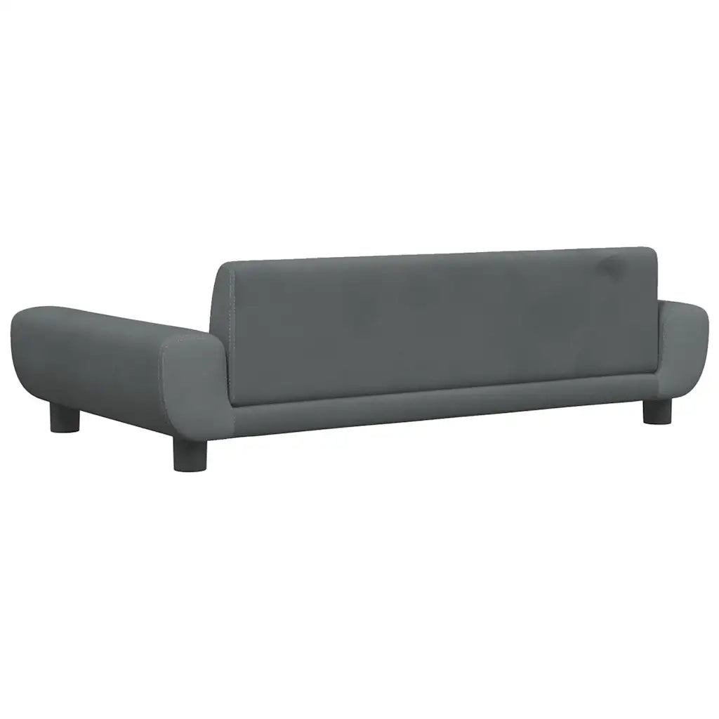 Lettino per Cani Grigio Scuro 100x54x33 cm in Velluto CFW2750339