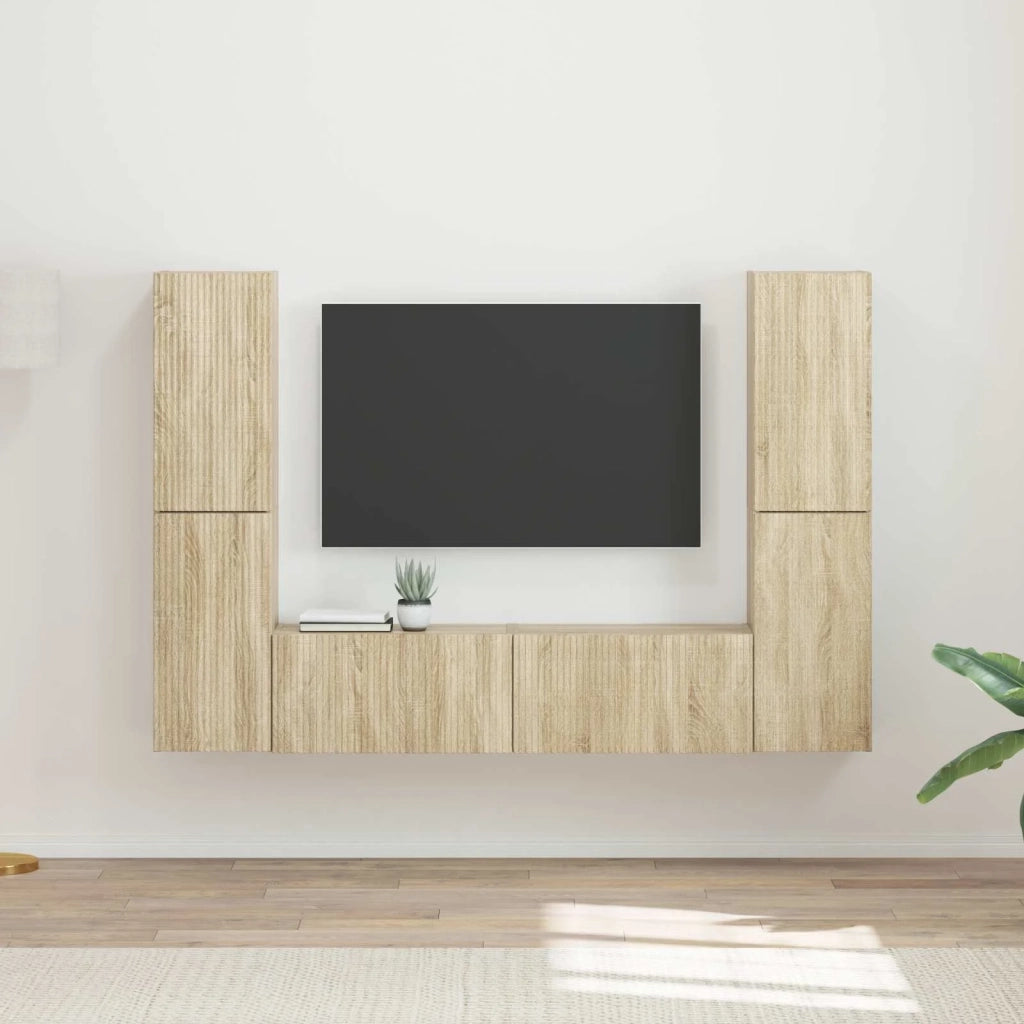 Set mobile TV 6 pcs Rovere Sonoma Legno multistrato