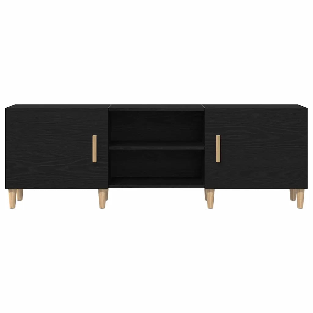 Mobile TV-Credenza per TV-Console TV Rovere Nero 150 x 30 x 50 cm Legno multistrato 813994