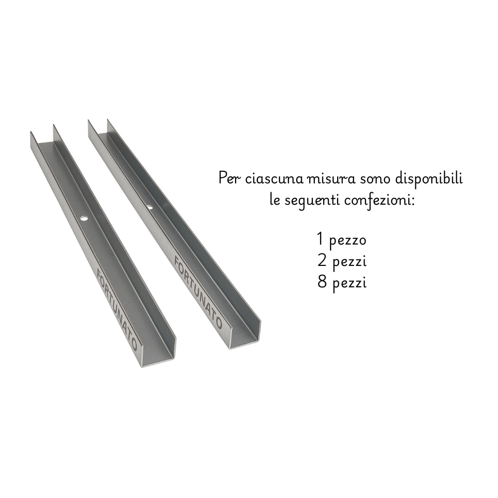 Guida u standard 1 m profilo preforato sp 0,6 mm per cartongesso *** pezzi 1, misure 40 x 50 x 40 mm, confezione 1
