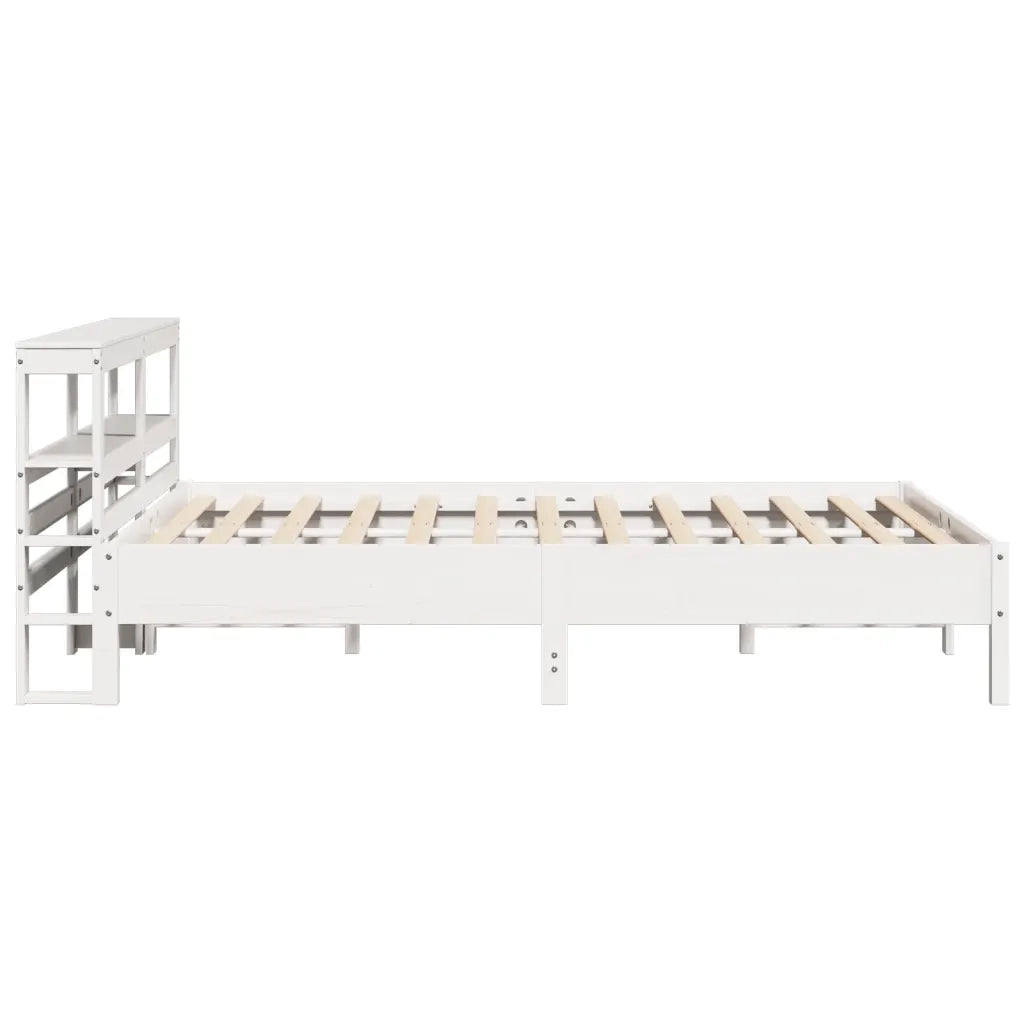 Letto senza Materasso Bianco 150x200 cm Legno Massello di Pino 3306145