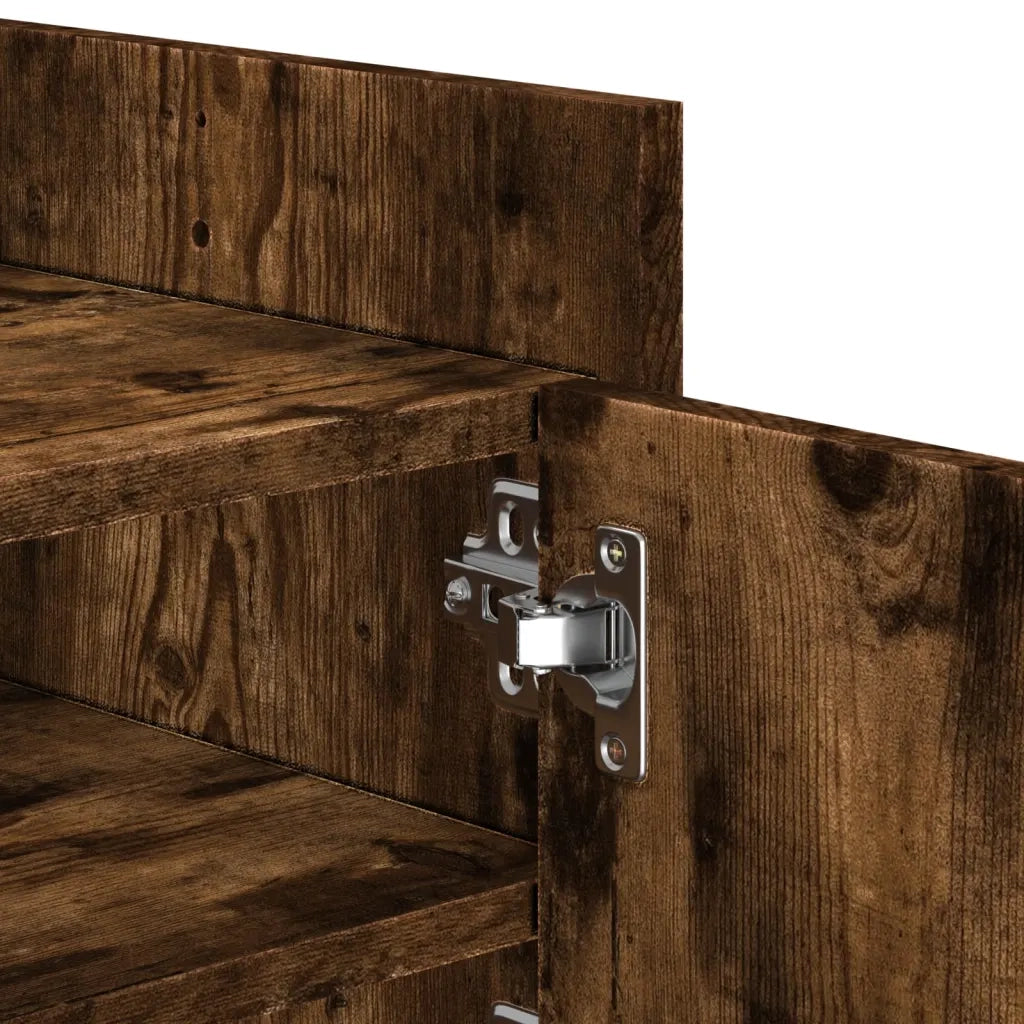 Mobile TV Rovere Fumo 100x35x40 cm in Legno Multistrato