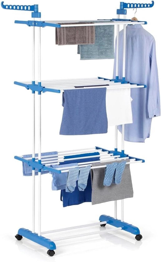 Droogrek Inclinabile per Interno e Esterno - Standalone Droogrek con Ali - Spaziale e Leggero - Adatto per Piccoli e Grandi Carichi - Ideale per Appartamenti, Balcone e Stanze di Studente - Ripiegabile in Breve - Stendardo per Abbigliamento