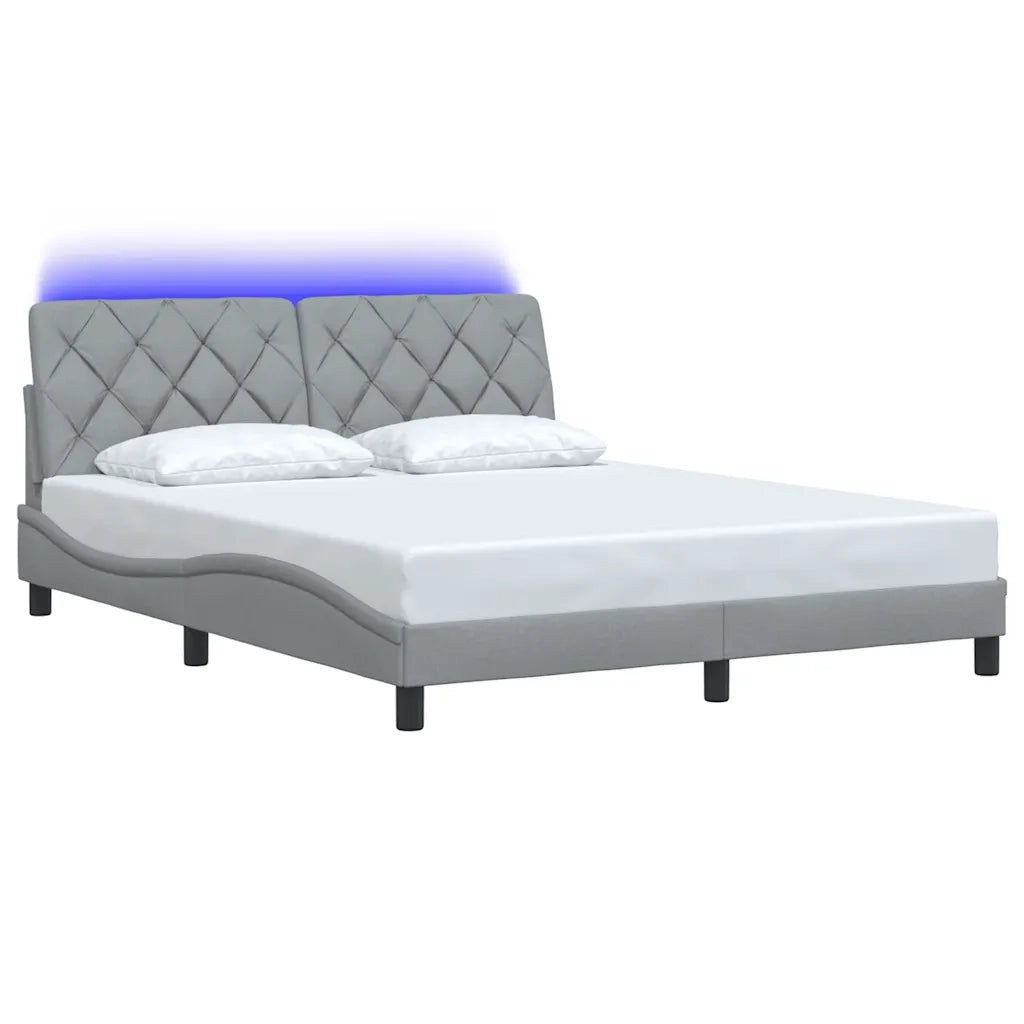 Giroletto con LED senza Materasso-Struttura Letto 160x200 cm Tessuto 946273