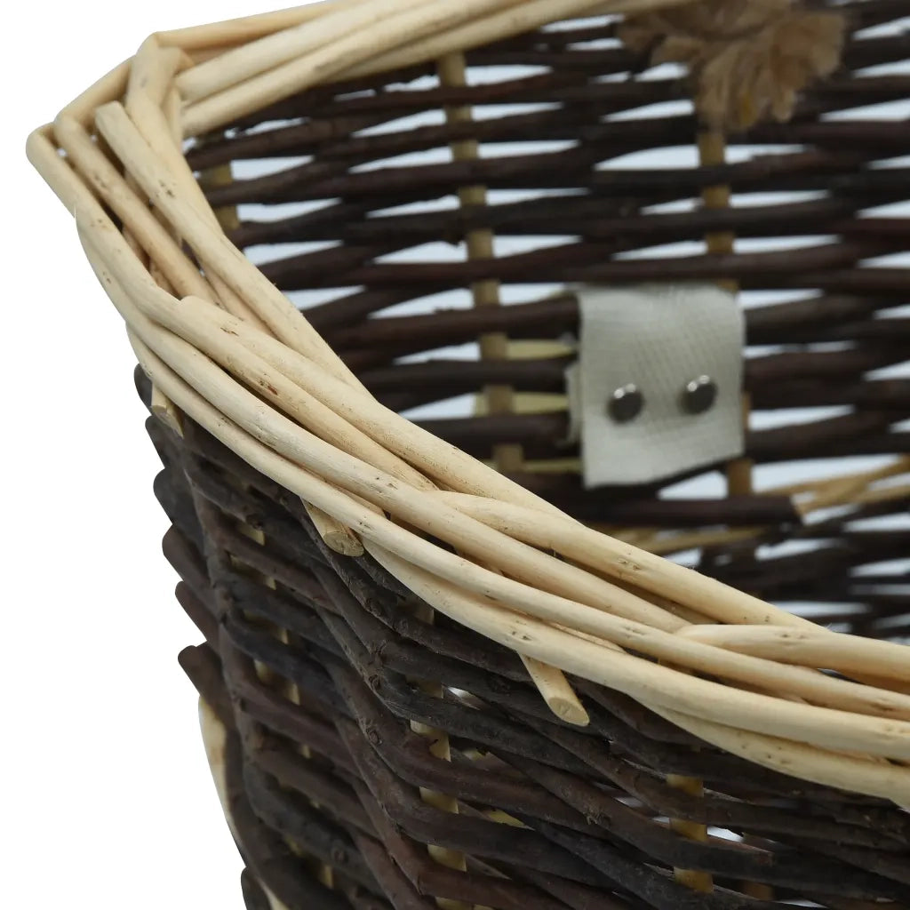 Cesta per Legna con Spallacci 44,5x37x50cm Salice Naturale 286973