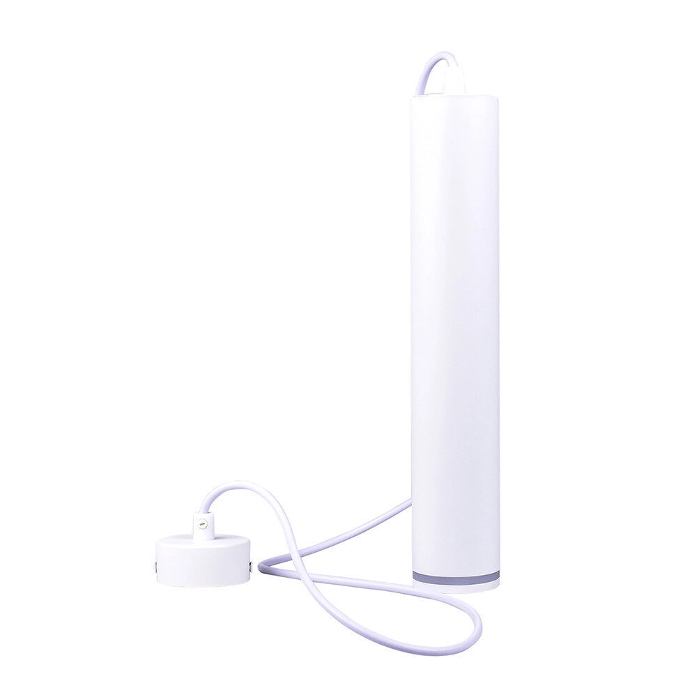 Trade Shop - Lampadario A Sospensione Da Soffitto Forma Cilindrica Lampada Pendente Attacco Gu10 Sp-01 - Bianco