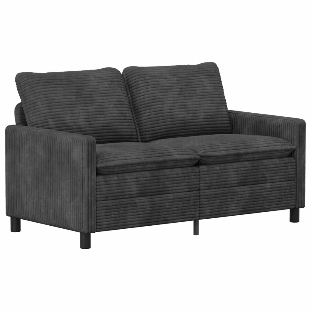 Set di divani 2 pcs Grigio Scuro Poliestere