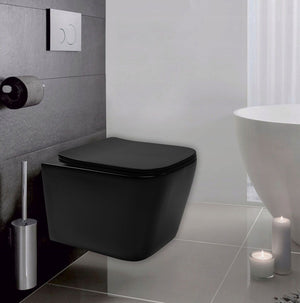 Vaso Wc Sospeso Rea Julio Black Matt