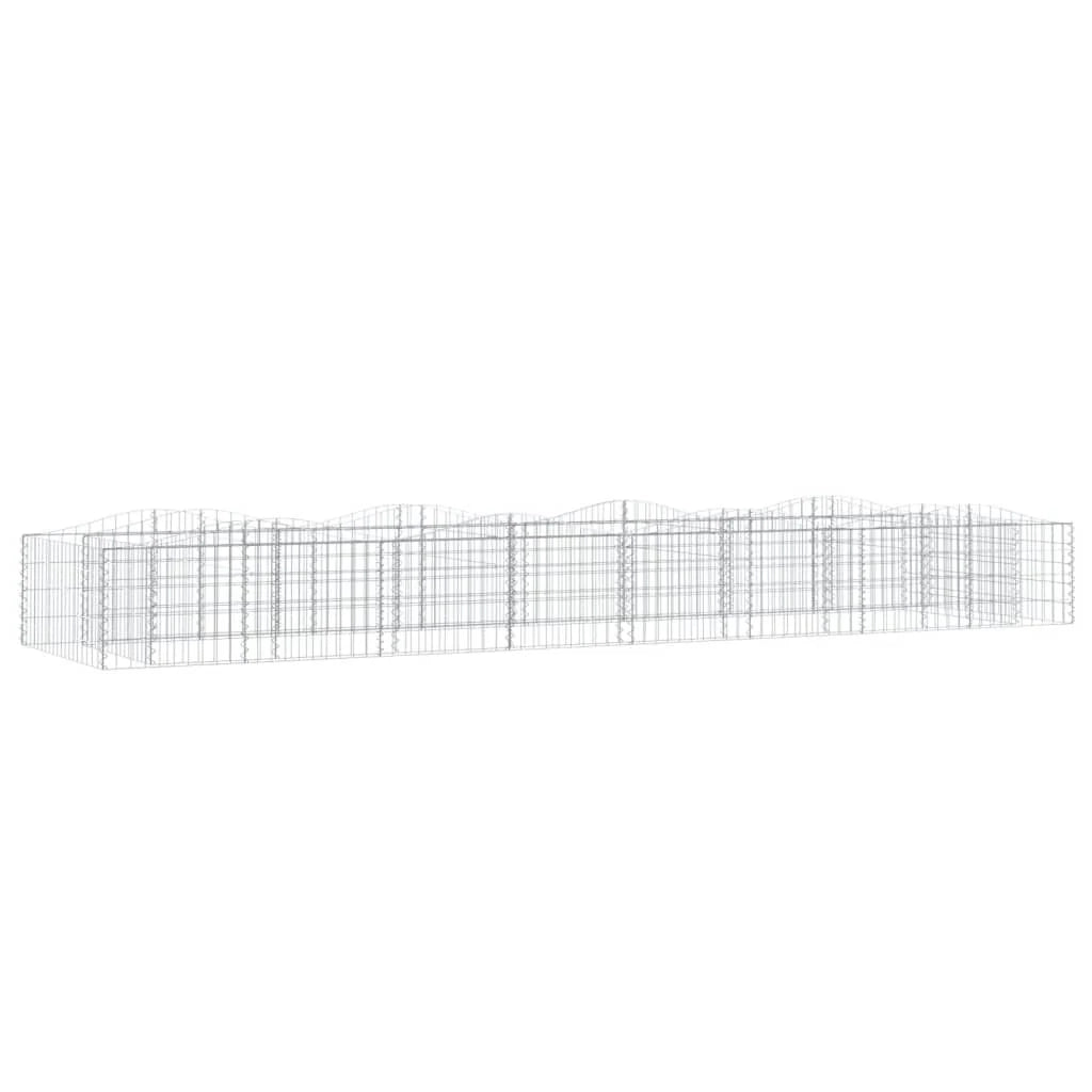 Gabbione ad arco rialzato 400 x 100 x 50 cm in ferro zincato Argento 02_0039935