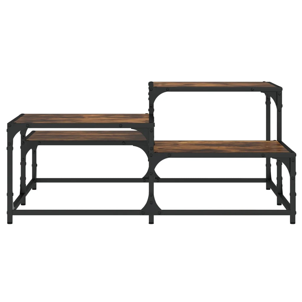 Tavolino salotto | Tavolino da caff¨¨ | Tavolino da Soggiorno Rovere Fumo 87,5x87,5x40 cm Legno Multistrato