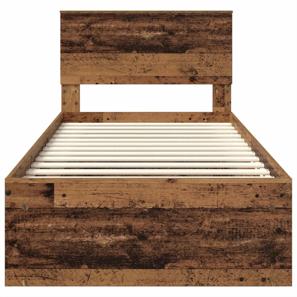 Struttura del letto Legno vecchio 90 x 190 cm Legno multistrato