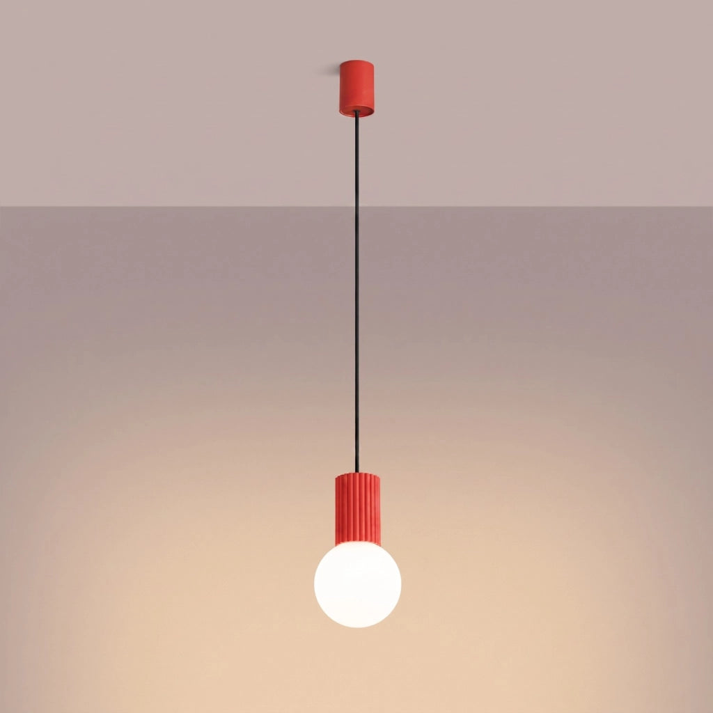 Lampada a sospensione HALO 1 rosso