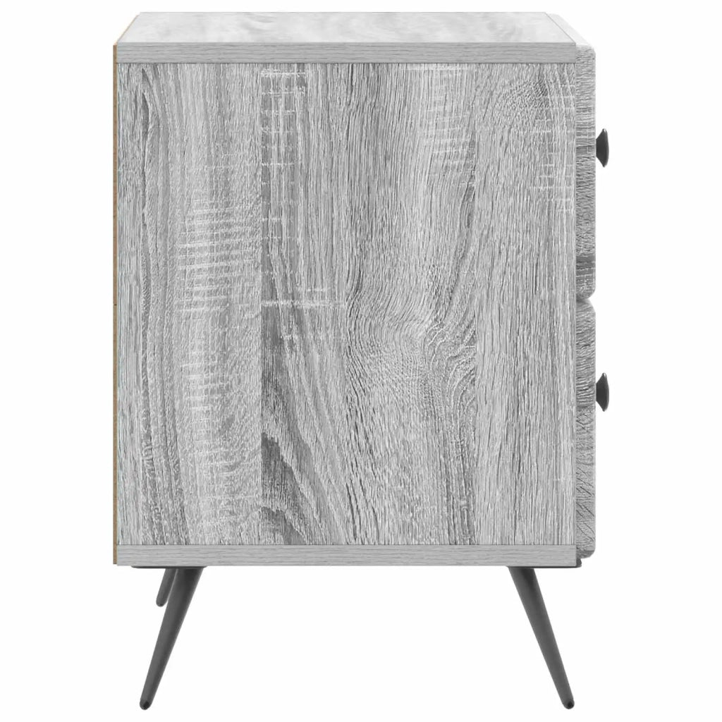 Armadio da Notte 2 pcs Grigio Sonoma 43 x 34,5 x 47,5 cm