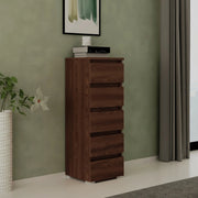 Cassettiera 5 cassetti 47x40x127h MONTATA colore noce antico