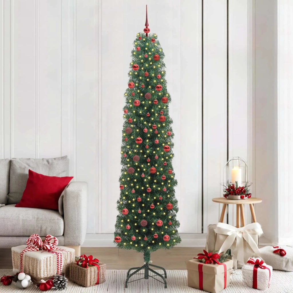 Albero di Natale artificiale con 300 LED Verde 210 cm 3394956