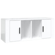 Mobile TV multimediale mensola TV credenza TV sala da pranzo soggiorno camera da letto finitura lucida 100 x 35 x 40 cm legno ingegnerizzato bianco 02_0026974