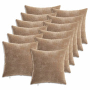Federa 12 pcs HEERLEN Marrone 40 x 40 cm Tessuto Chenille 908517