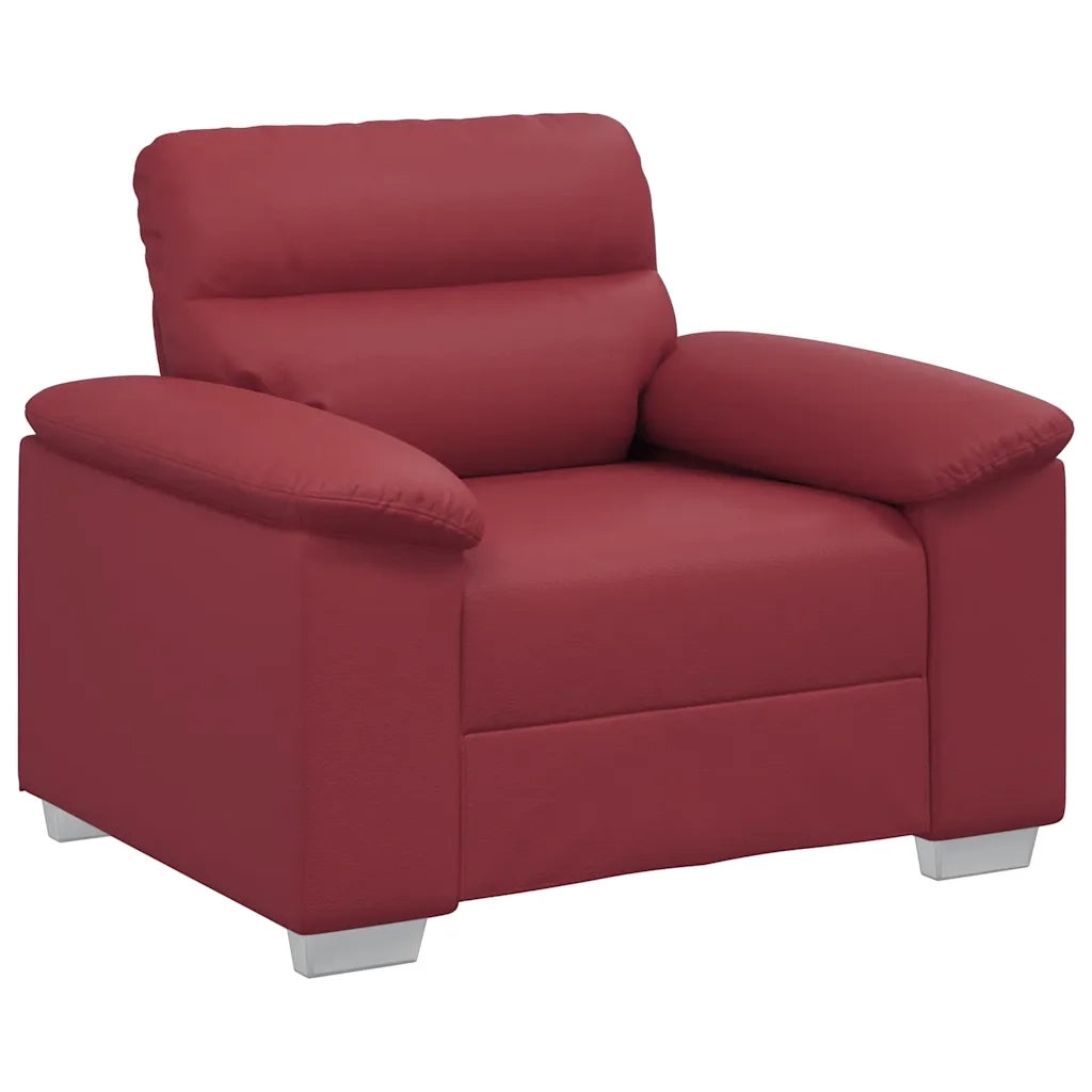Poltrona Rosso Vino 100x81x84 cm in Similpelle 4105329