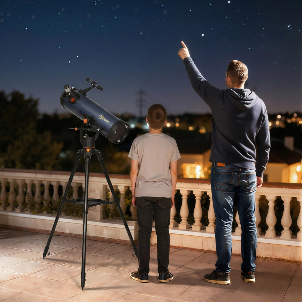 Telescopio Astronomico a Riflessione ¨C zephmum ¨C Apertura 114mm con Treppiede e Borsa