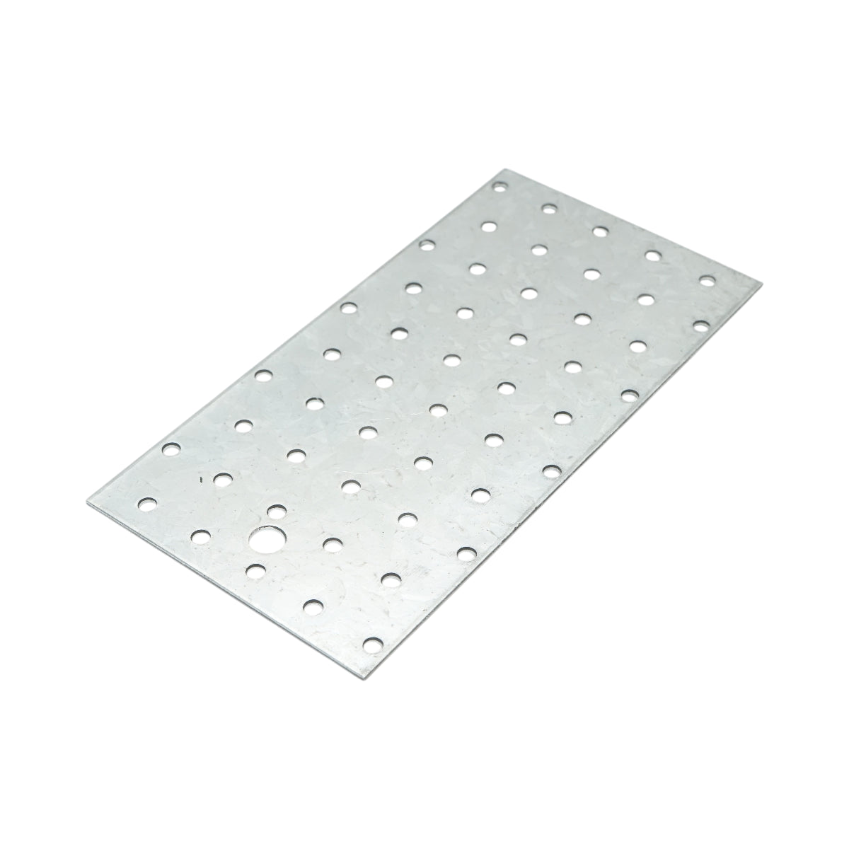 Piastra forata 100x200mm, spessore 2mm, acciaio zincato