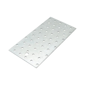 Piastra forata 100x200mm, spessore 2mm, acciaio zincato
