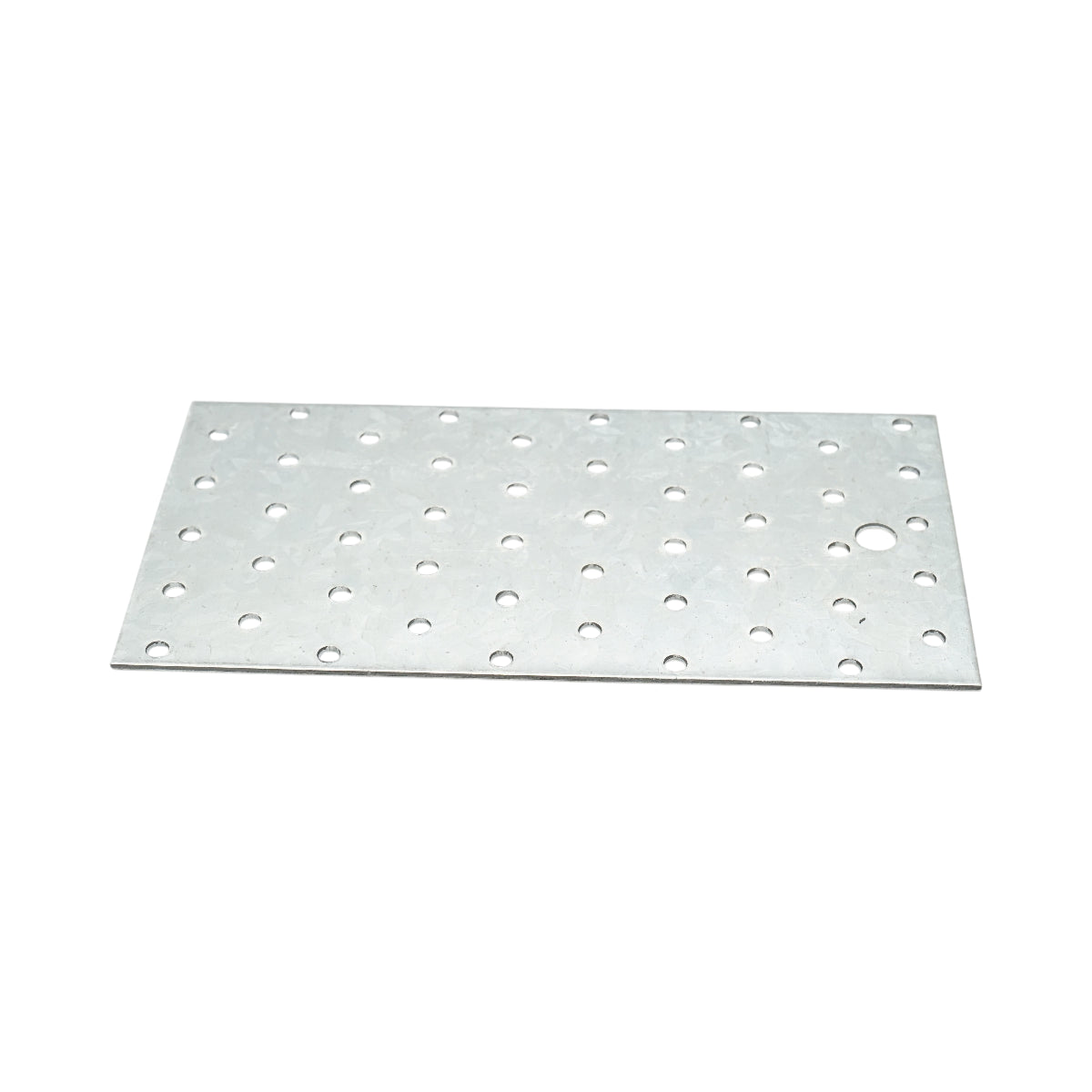 Piastra forata 100x200mm, spessore 2mm, acciaio zincato