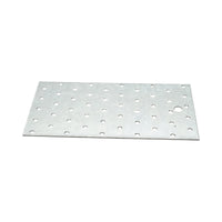 Piastra forata 100x200mm, spessore 2mm, acciaio zincato