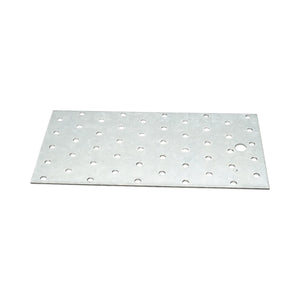 Piastra forata 100x200mm, spessore 2mm, acciaio zincato